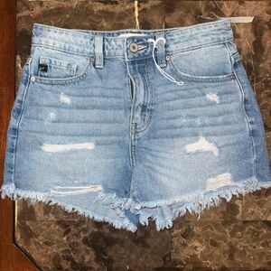 KanCan Light Blue Distressed Jean Shorts